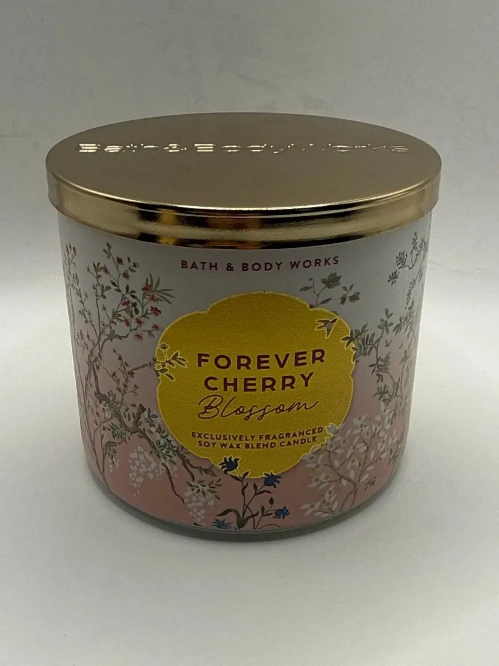 Bath & Body Works Forever Cherry Blossom 3-Wick Candle New 14.5 oz Spring